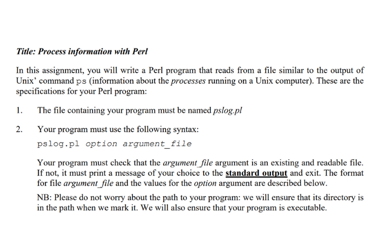 PERL assignment help Canada