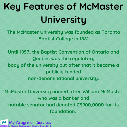 key features of McMaster university