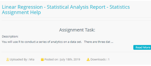 Statistics assignment help