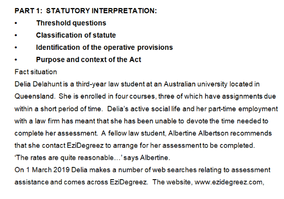 Part 1 Statutory Interpretation