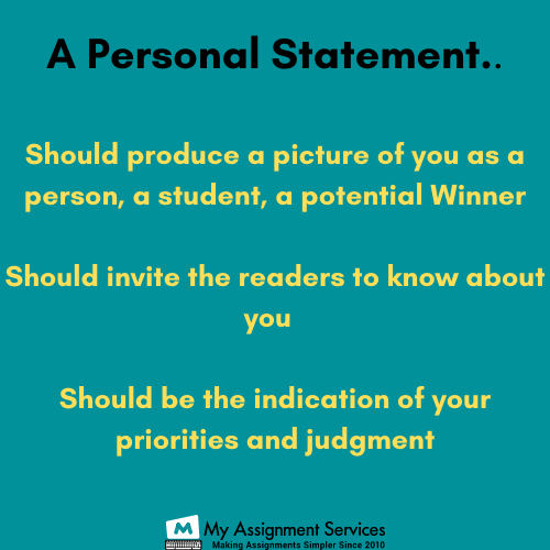 Personal statement information