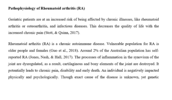 Pathophysiology of Rheumatoid Arthritis