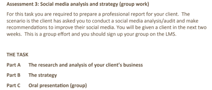 Online Social Media Marketing assignment help