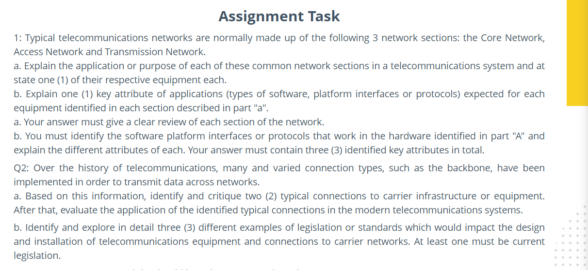 telecommunication assignment help online