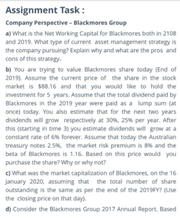 Company perspective Blackmores group